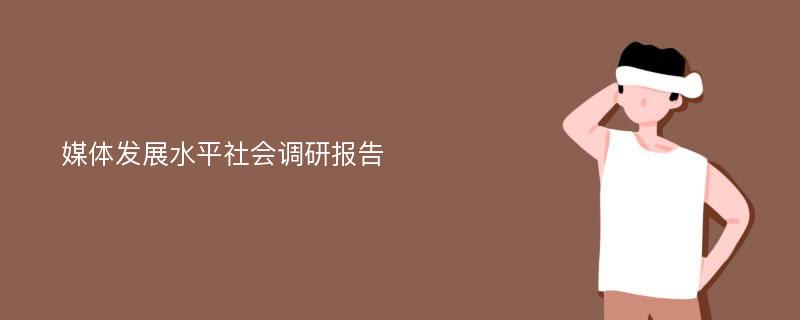 媒体发展水平社会调研报告