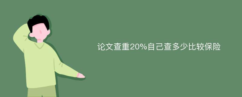 论文查重20%自己查多少比较保险